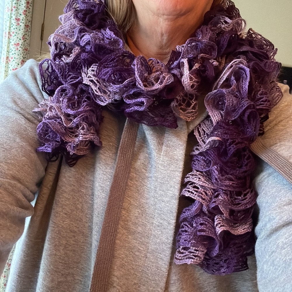Handmade ruffle scarf